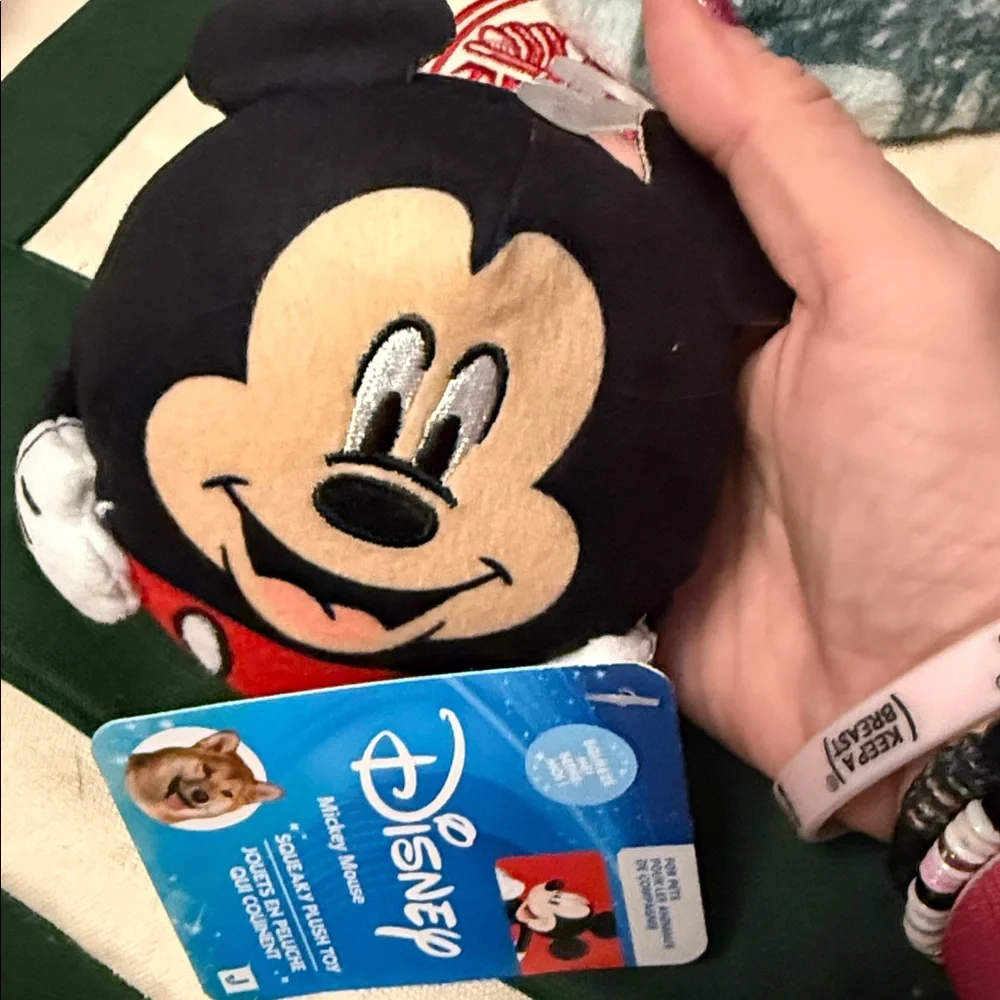 Disney Mickey and Disney Tramp Dog Toys - Squeaker AND 4 pk RAE DUNN- small 2”
